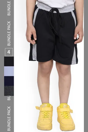 IndiWeaves Boys Pack Of 4 High-Rise Cotton Shorts