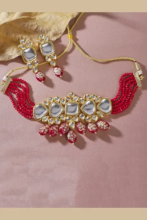 The Pari Gold-Plated Kundan-Studded & Beaded Jewellery Set