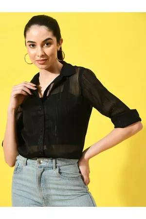 CHARMGAL Women Classic Opaque Casual Shirt