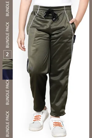 IndiWeaves Boys Pack Of 2 Track Pants With Side Taping Details