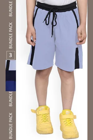 IndiWeaves Boys Pack Of 3 High-Rise Cotton Shorts