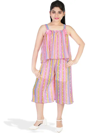 CELEBRITY CLUB Girls Striped Basic Jumpsuit