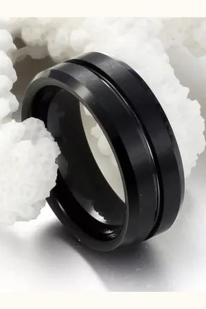 Meenaz Unisex Set of 2 Silver-Plated Rings