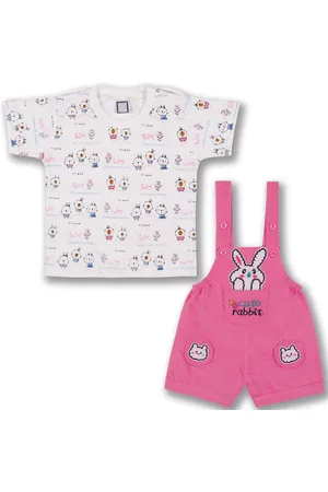 Wish Karo Boys Printed T-shirt With Dungaree