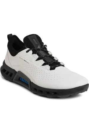 Ecco Mens Hybrid Performance White Leather Extra Wide Golf Shoes