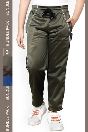 IndiWeaves Boys Pack Of 3 Track Pants With Side Taping Details