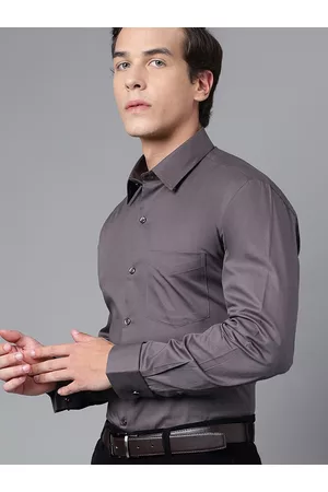 HANCOCK Modern Chest Pocket Slim Fit French Cuff Opaque Cotton Formal Shirt
