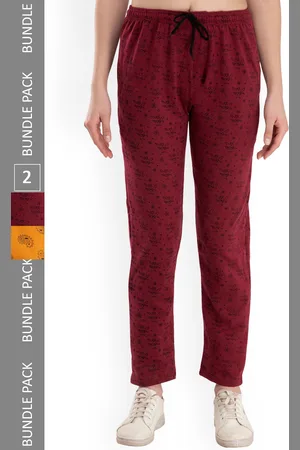 IndiWeaves Women Pack of 2 Printed Track Pants