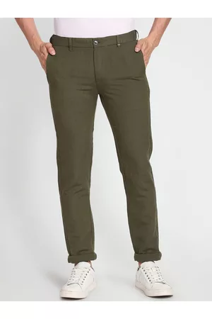 Arrow Men Slim Fit Low-Rise Chinos Trousers