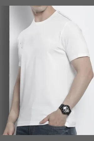 KAEZRI Round Neck Round Neck Cotton Regular T-shirt