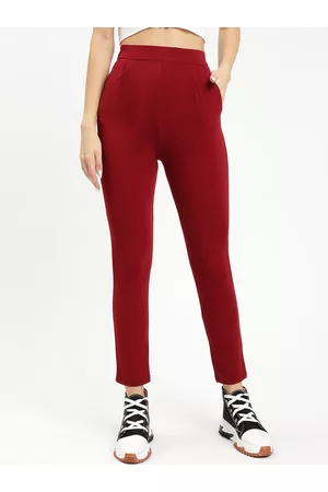 BAESD Women Slim Fit Wrinkle Free Pleated Trousers