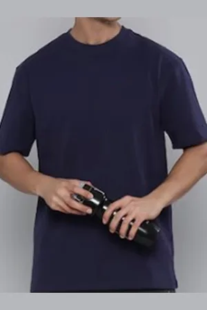 KAEZRI Round Neck Cotton Regular T-shirt