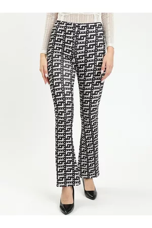 BAESD Women Geometric Printed Slim Fit Wrinkle Free Bootcut Trousers