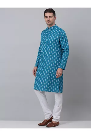 Jompers Ethnic Motifs Printed Mandarin Collar Kurta with Churidar