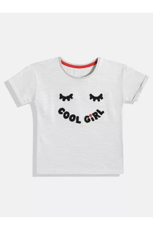 Mothercare Girls Striped Pure Cotton T-shirt