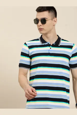 Moda Rapido Men Striped Polo Collar T-shirt
