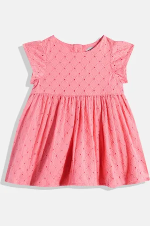 Mothercare Infant Girl Schiffli Pure Cotton Fit & Flare Dress