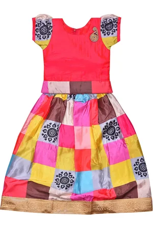 Wish Karo Girls Satin Ready to Wear Lehenga Choli