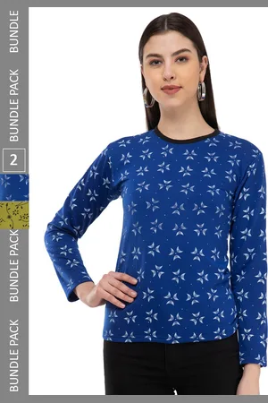 IndiWeaves Pack Of 2 Printed Woollen Regular T-shirt