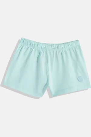 Mothercare Girls Solid Regular Fit Mid-Rise Knitted Pure Cotton Shorts