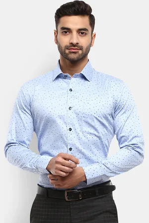 V-Mart Men Blue Printed Formal Shirt