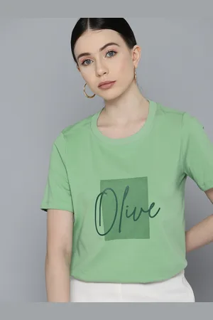 Chemistry Women Pure Cotton Printed Drop-Shoulder Sleeves T-shirt