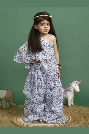 Rangpur Girls Printed Top with Palazzos