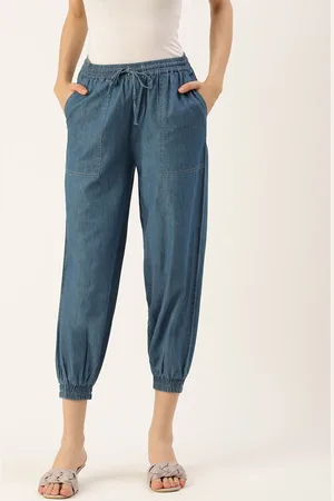 De Moza Women Mid Rise Cotton Joggers