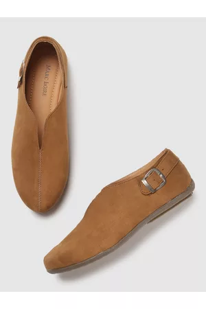Marc Loire Women Tan Suede Lightweight Slip-On Shoes