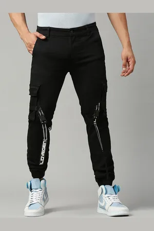 LOVEGEN Men Mid-Rise Pure Cotton Relaxed-Fit Joggers