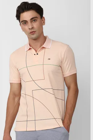 Peter England Geometric Printed Polo Collar Slim Fit T-shirt