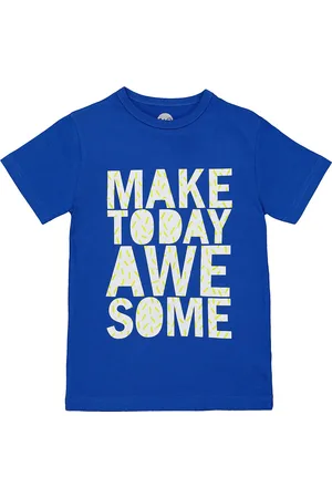 Mothercare Boys Typography Printed Pure Cotton T-shirt