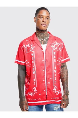 Boohoo Printed Oversized Casual Shirt
