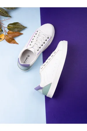 Tokyo Talkies Women White Colourblocked Casual Sneakers