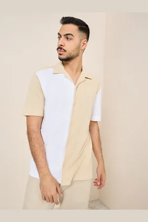 Styli Colourblocked Cotton Casual Shirt
