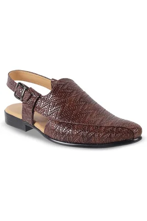 Metro Ethnic Shoe-Style Sandals With Buckle