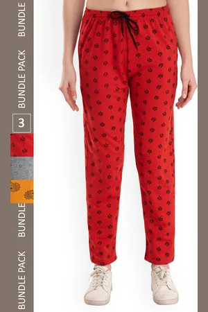 IndiWeaves Women Pack Of 3 Printed Track Pants