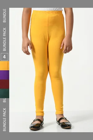 BAESD Girls Pack Of 4 Churidar-Length Leggings