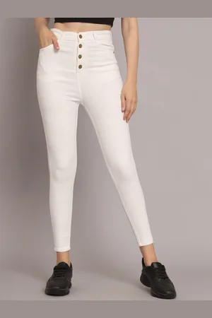 BAESD Women Skinny Fit High-Rise Stretchable Clean Look Cotton Jeans