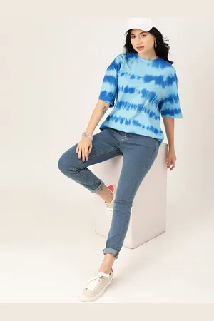 DressBerry Tie & Dye Dyed Drop-Shoulder Pure Cotton T-shirt
