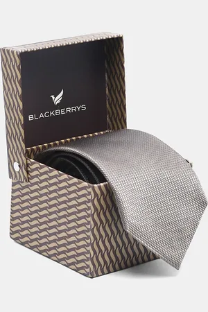 Blackberrys Woven Design Silk Skinny Tie