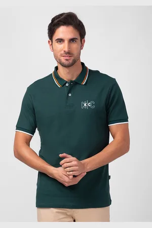 Kenneth Cole Men Polo Collar Slim Fit Cotton T-shirt