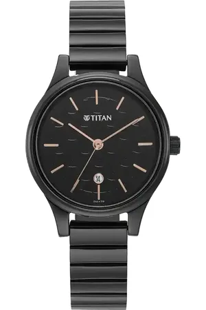 Titan Women Brass Dial & Stainless Steel Bracelet Style Straps Analogue Watch 2679NM01