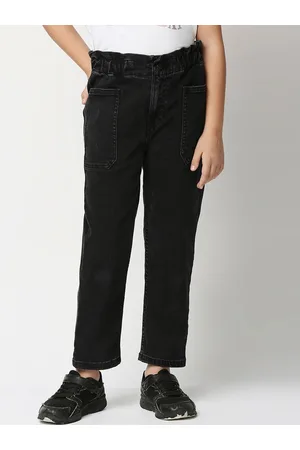 Pepe Jeans Girls High-Rise Clean Look Stretchable Mom Jeans
