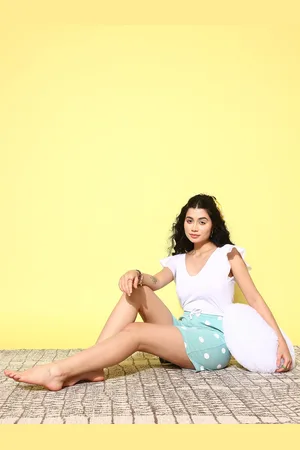 ETC Women Polka Dots Printed Lounge Shorts