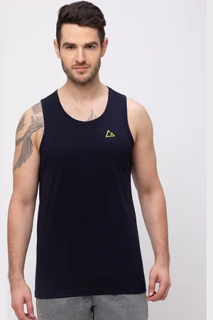 Giordano Men Navy Blue Solid Round Neck T-shirt