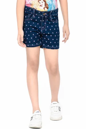 BodyCare Girls Printed Denim Shorts