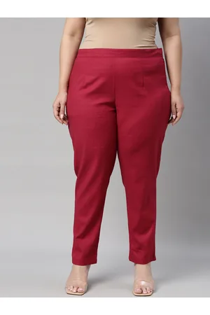 Buy Go Colors Women Golden Tapered Fit Solid Trousers - Trousers for Women  7197287 | Myntra
