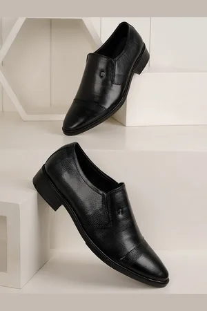 STYLE SHOES Men Textured Leather Formal Slip-On Shoes