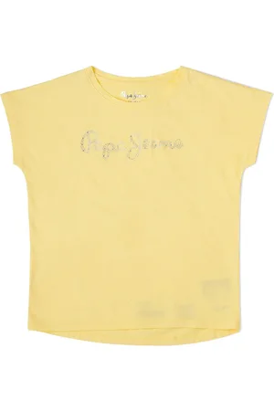 Pepe Jeans Girls Typography Embellished Extended Sleeves Pure Cotton T-shirt